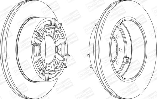 Champion 567128CH-1 - Тормозной диск autospares.lv