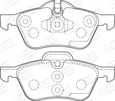 Champion 571992CH - Тормозные колодки, дисковые, комплект autospares.lv