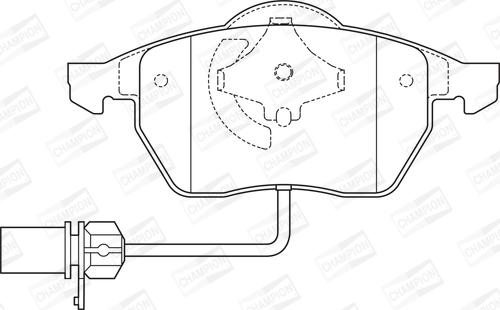 Champion 571982CH - Тормозные колодки, дисковые, комплект autospares.lv