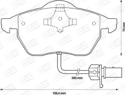 Champion 571982CH - Тормозные колодки, дисковые, комплект autospares.lv