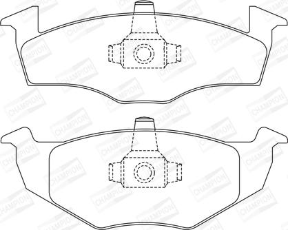 Champion 571939CH - Тормозные колодки, дисковые, комплект autospares.lv