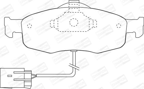 Champion 571522CH - Тормозные колодки, дисковые, комплект autospares.lv