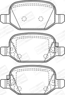 Champion 573445CH - Тормозные колодки, дисковые, комплект autospares.lv