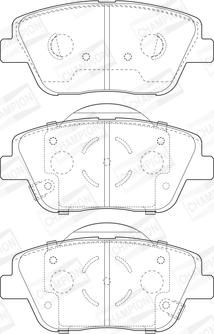 Champion 573462CH - Тормозные колодки, дисковые, комплект autospares.lv