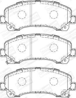 Champion 573467CH - Тормозные колодки, дисковые, комплект autospares.lv