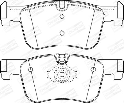 Champion 573419CH - Тормозные колодки, дисковые, комплект autospares.lv