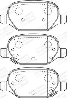 Champion 573427CH - Тормозные колодки, дисковые, комплект autospares.lv