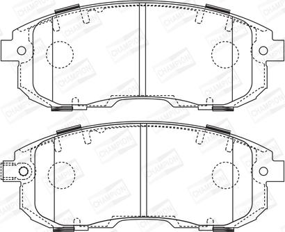 Champion 573646CH - Тормозные колодки, дисковые, комплект autospares.lv