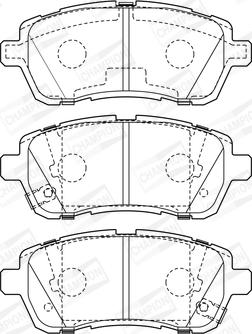 Champion 573648CH - Тормозные колодки, дисковые, комплект autospares.lv