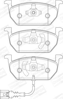 Champion 573606CH - Тормозные колодки, дисковые, комплект autospares.lv