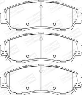 Champion 573686CH - Тормозные колодки, дисковые, комплект autospares.lv