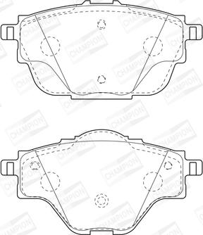 Champion 573622CH - Тормозные колодки, дисковые, комплект autospares.lv