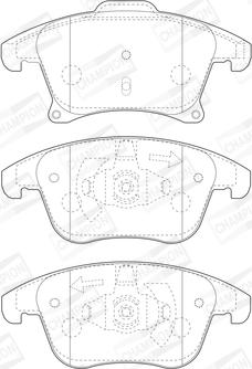 Champion 573674CH - Тормозные колодки, дисковые, комплект autospares.lv