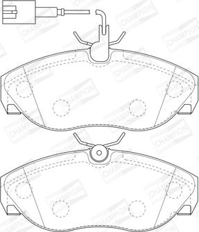 Champion 573060CH - Тормозные колодки, дисковые, комплект autospares.lv