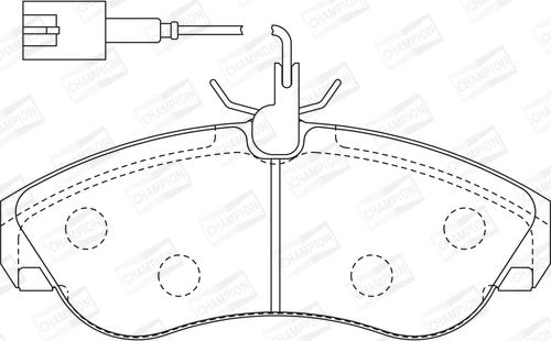 Champion 573061CH - Тормозные колодки, дисковые, комплект autospares.lv