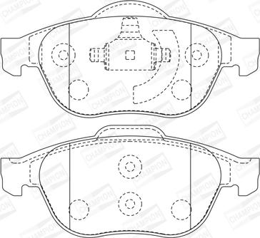 Champion 573017CH - Тормозные колодки, дисковые, комплект autospares.lv