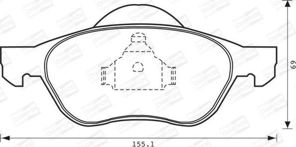 Champion 573017CH - Тормозные колодки, дисковые, комплект autospares.lv