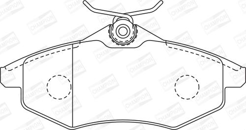 Champion 573083CH - Тормозные колодки, дисковые, комплект autospares.lv