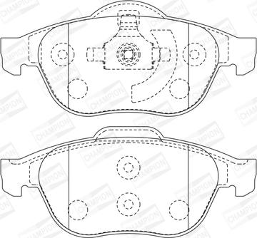 Champion 573025CH - Тормозные колодки, дисковые, комплект autospares.lv