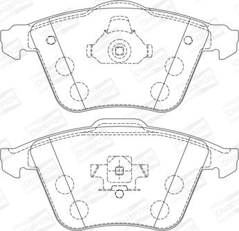 Champion 573199CH - Тормозные колодки, дисковые, комплект autospares.lv