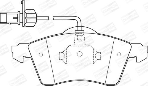 Champion 573106CH - Тормозные колодки, дисковые, комплект autospares.lv