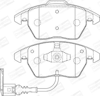 Champion 573128CH - Тормозные колодки, дисковые, комплект autospares.lv