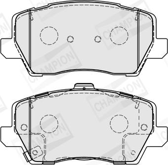 Champion 573812CH - Тормозные колодки, дисковые, комплект autospares.lv