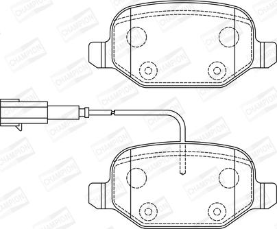 Champion 573396CH - Тормозные колодки, дисковые, комплект autospares.lv