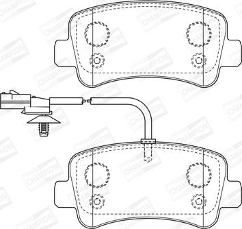 Champion 573359CH - Тормозные колодки, дисковые, комплект autospares.lv