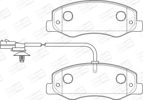 Champion 573358CH - Тормозные колодки, дисковые, комплект autospares.lv