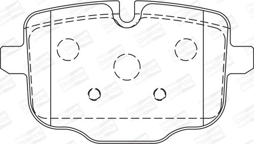 Champion 573353CH - Тормозные колодки, дисковые, комплект autospares.lv