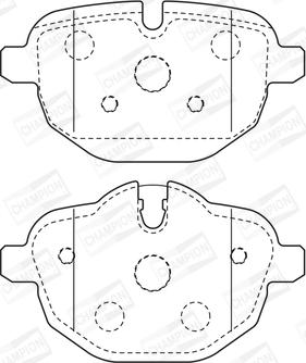 Champion 573352CH - Тормозные колодки, дисковые, комплект autospares.lv