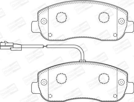 Champion 573357CH - Тормозные колодки, дисковые, комплект autospares.lv