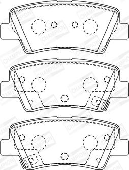 Champion 573369CH - Тормозные колодки, дисковые, комплект autospares.lv