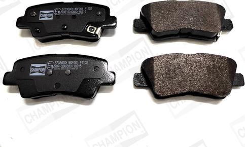 Champion 573369CH - Тормозные колодки, дисковые, комплект autospares.lv