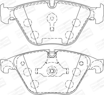 Champion 573305CH - Тормозные колодки, дисковые, комплект autospares.lv