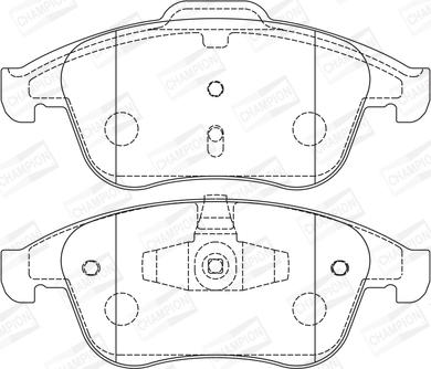 Champion 573316CH - Тормозные колодки, дисковые, комплект autospares.lv