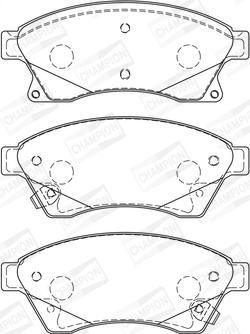 Champion 573332CH - Тормозные колодки, дисковые, комплект autospares.lv