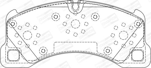 Champion 573329CH - Тормозные колодки, дисковые, комплект autospares.lv