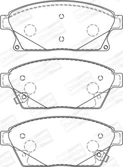 Champion 573325CH - Тормозные колодки, дисковые, комплект autospares.lv