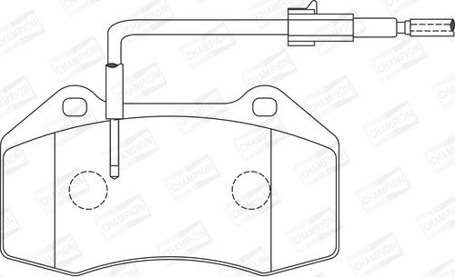 Champion 573290CH - Тормозные колодки, дисковые, комплект autospares.lv