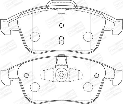 Champion 573243CH - Тормозные колодки, дисковые, комплект autospares.lv