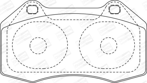 Champion 573253CH - Тормозные колодки, дисковые, комплект autospares.lv