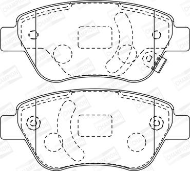 Champion 573204CH - Тормозные колодки, дисковые, комплект autospares.lv