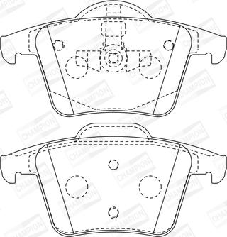 Champion 573236CH - Тормозные колодки, дисковые, комплект autospares.lv