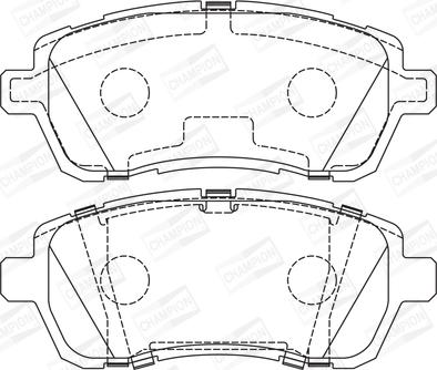 Champion 573747CH - Тормозные колодки, дисковые, комплект autospares.lv