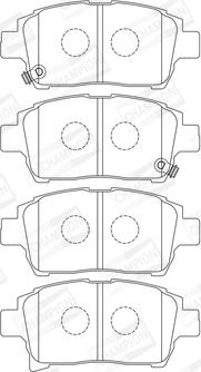 Champion 573737CH - Тормозные колодки, дисковые, комплект autospares.lv