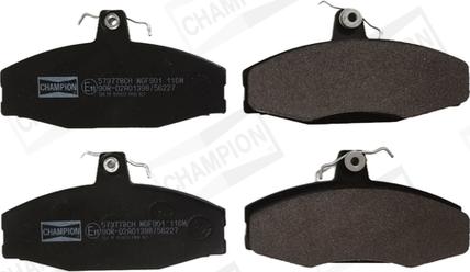 Champion 573778CH - Тормозные колодки, дисковые, комплект autospares.lv