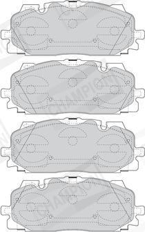 Champion 573773CH - Тормозные колодки, дисковые, комплект autospares.lv