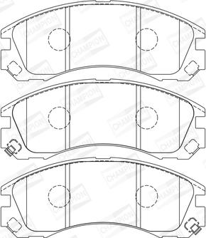 Champion 572447CH - Тормозные колодки, дисковые, комплект autospares.lv